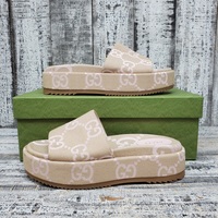 Gucci Jumbo Sandals Beige Pink Size 42