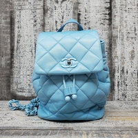 Chanel Shaded Caviar Quilted Lacquered CC My Everything Drawstring Backpack