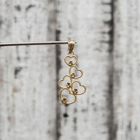 14K Fancy Multi Heart Pendant