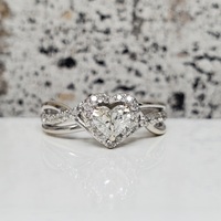 14K Heart Shaped Diamond Ring 