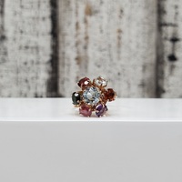 14K Multi Colored Stone Ring