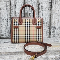 Burberry Leather Title Vintage Check