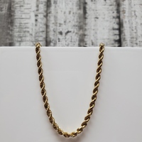 23" 10K Semi Solid Curb Link Necklace