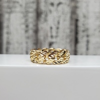 10K Cuban Link Band Ring 