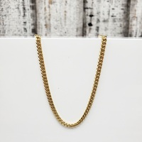 21.75" 10K Semi Solid Cuban Link Necklace