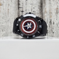 Marvel Captain America Black Stainless Steel Watch