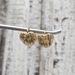 14K Fancy Design Heart Dangle Earrings