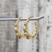 14K Bamboo Style Hoop Earrings
