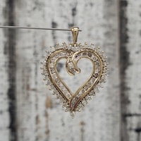 10K Diamond Heart Pendant