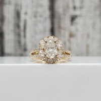 14K Shane Co. Diamond Soldered Wedding Set Ring