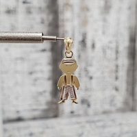 14K Little Boy Pendant