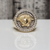 10K Medusa Diamond Ring