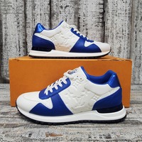 Louis Vuitton Run Away Blue White Trainers Size 6 In Box 