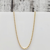19.75" 10K Rope Chain Necklace