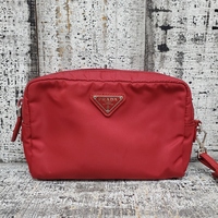 Prada Small Re-nylon Pouch Red Woman