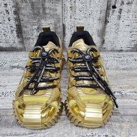 Dolce & Gabbana Gold Stretch Lace Up NS1 Sneakers Size 37 No Box