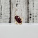 14K Long Synth Oval Ruby Ring