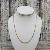 18" 10K Solid Rope Chain Necklace