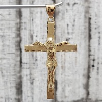 14K Crucifix Cross Pendant