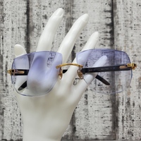 CARTIER Vintage CT0046S 004 Gold-White Buffalo Horn