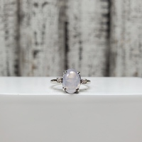 14K Moonstone Diamond Ring