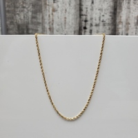 15.75" 10K Rope Chain Necklace