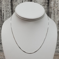 16" 18K Bead Design Thin Necklace