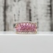 18K Pink Sapphires + Diamond Ring