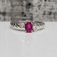 18K Ruby + Diamond Ring