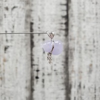 18K Diamond w/ Lavender Jade Gourd Pendant