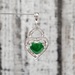 18K Jade Heart Diamond Pendant