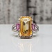 14K Diamond + Citrine + Pink Sapphire Ring