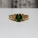 14K Colored Stone Diamond Ring