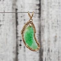 14K Fancy Jade Pendant