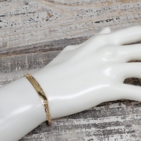 6.25" 14K TriColor Valentino Link ID Bracelet