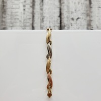 7.25" 10K TriColor Semi Solid Fancy Design Bracelet