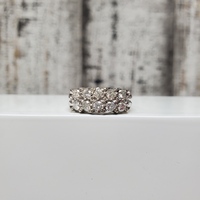 14K 2-Row Diamond Band Ring