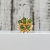 14K Fancy Green Stone Ring
