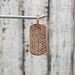 14K Diamond Dog Tag Pendant