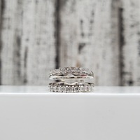 14K Diamond Jacket / Enhancer Double Band Ring