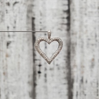 10K Diamond Heart Pendant
