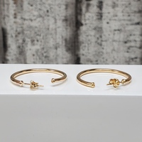14K 3/4 Hoop Earrings w/ Friction Backs