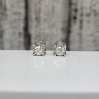 14K Diamond Stud Earrings w/ Friction Backs