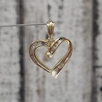 10K Heart Diamond Pendant