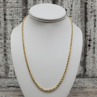 10K Solid Rope Chain Necklace