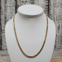 14K Semi Solid Cuban Link Necklace