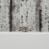 10K Diamond Fancy Cluster Ring