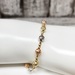 7.5" 14K TriColor Fancy Bead Bracelet