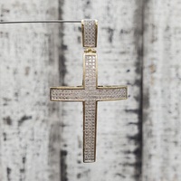 10K CZ Cross Religious Pendant