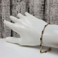 7" 14K Diamond + Sapphire Bracelet